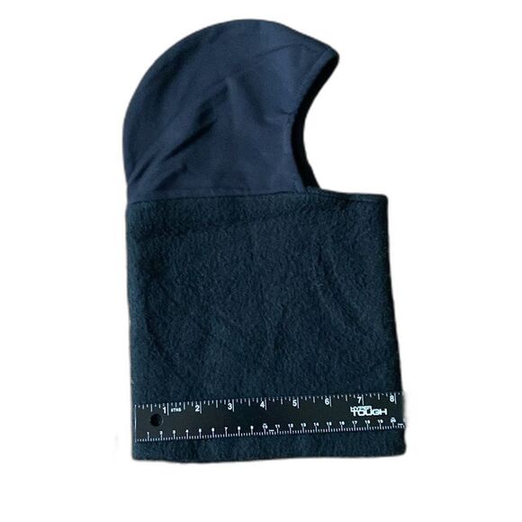 Turtle Fur Pullover Hat Soft Black Fleece Neck Warmer with Hood - Picture 7 of 10